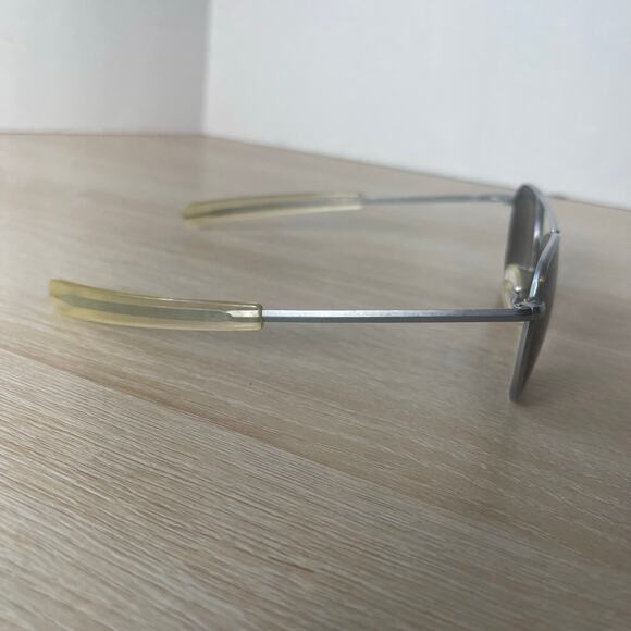 Vintage Randolph Engineering Aviator Sunglasses 5 1/2 Matte Chrome READ - Picture 14 of 15